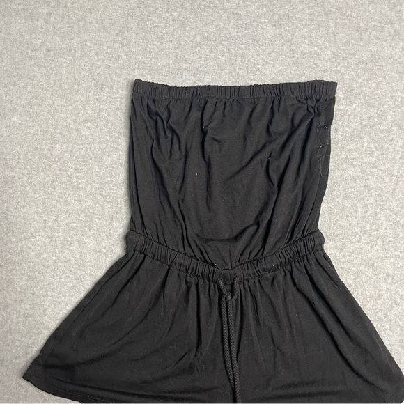 Mossimo Romper Womens XS Solid Black Strapless From Target Adult - Picture 4 of 11